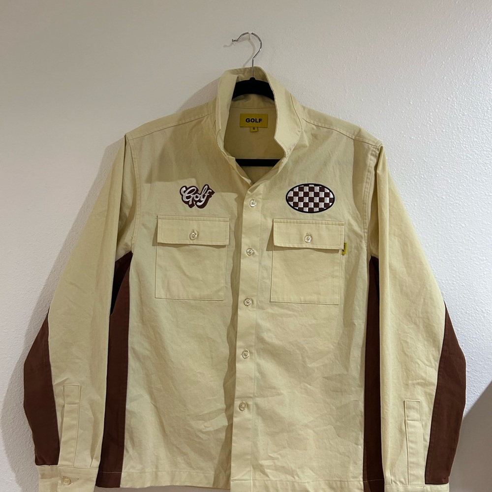 Golf Wang Cream and Brown Men's Racer Jacket